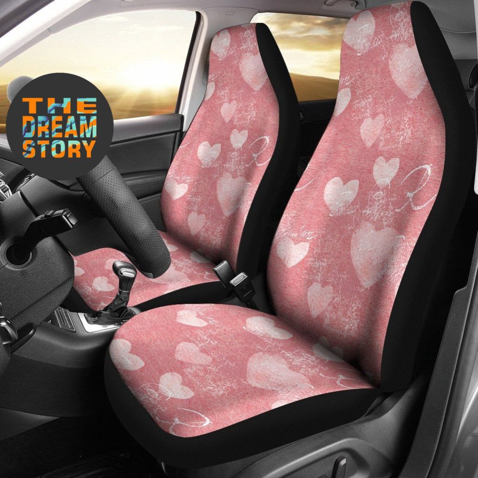 Hearts Pink Car Seat Covers love Car Seat Cover For Vehicle Etsy