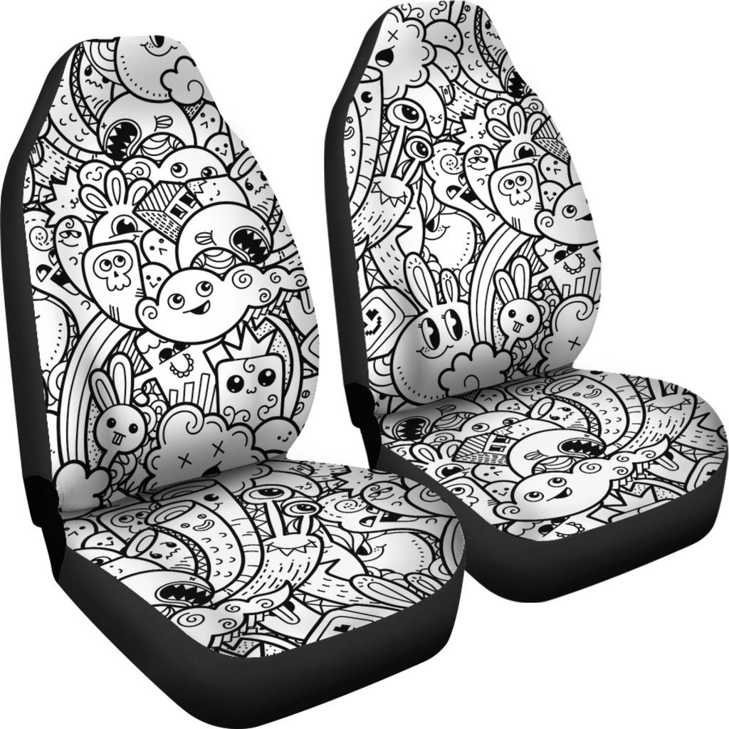 Trippy Doodles Car Seat Covers For Vehicle Funky Seat Covers Etsy