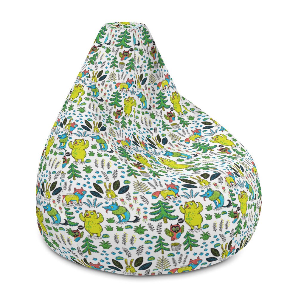 Forest Animals Bean Bag Chair Cover Only Taiga Bean Bags Etsy