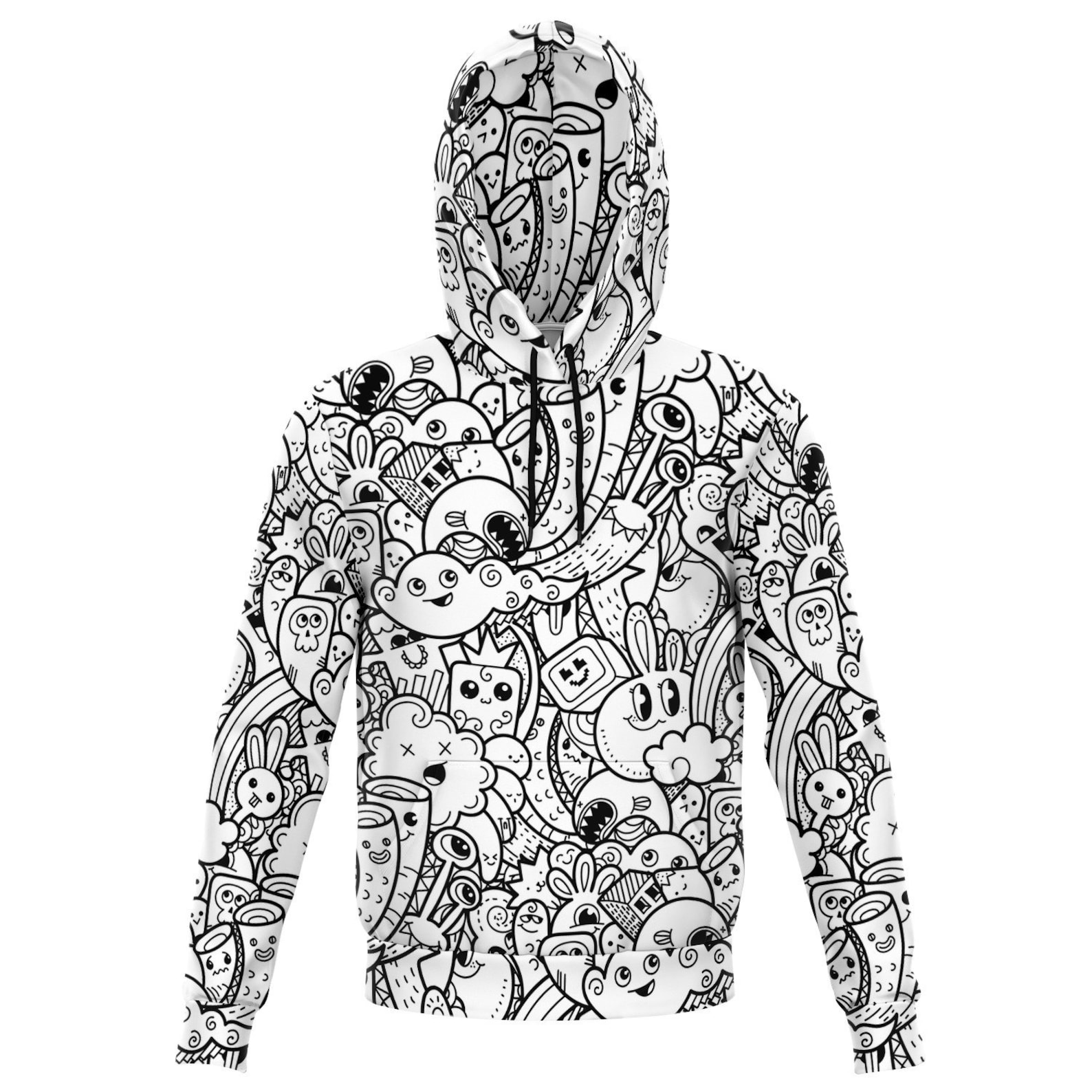 Trippy Doodles Hoodie Psychedelic Hood Rave Hoody Rave Etsy