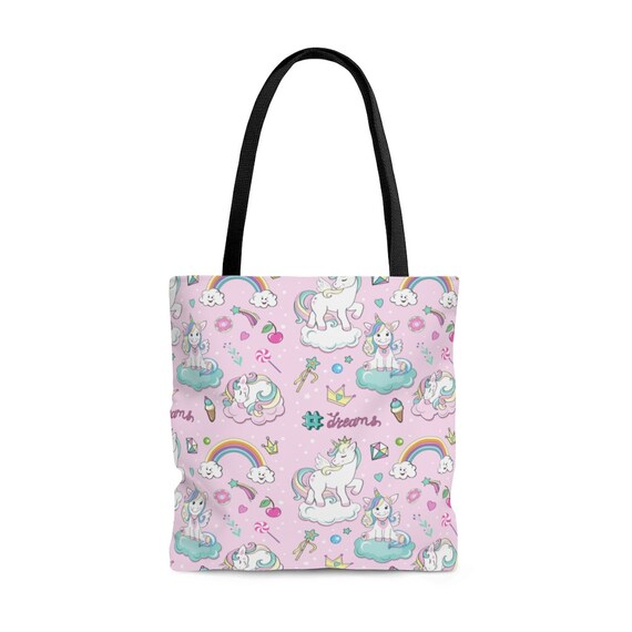 Kawaii Unicorn Tote Bag Cute Custom Reusable Small Tote Bag | Etsy