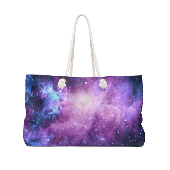 Galaxy Canvas Weekender Bag Celestial Space Graphic Tote Bag | Etsy