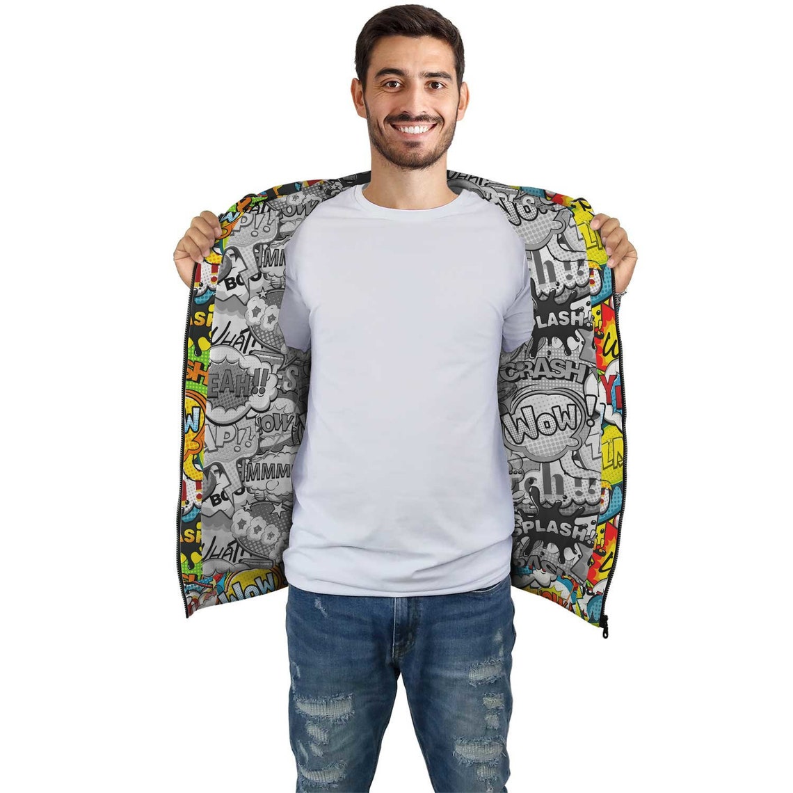 Comic Pop Art Zip Up Hoodie Graffiti Hoodie Tropical Zip Etsy