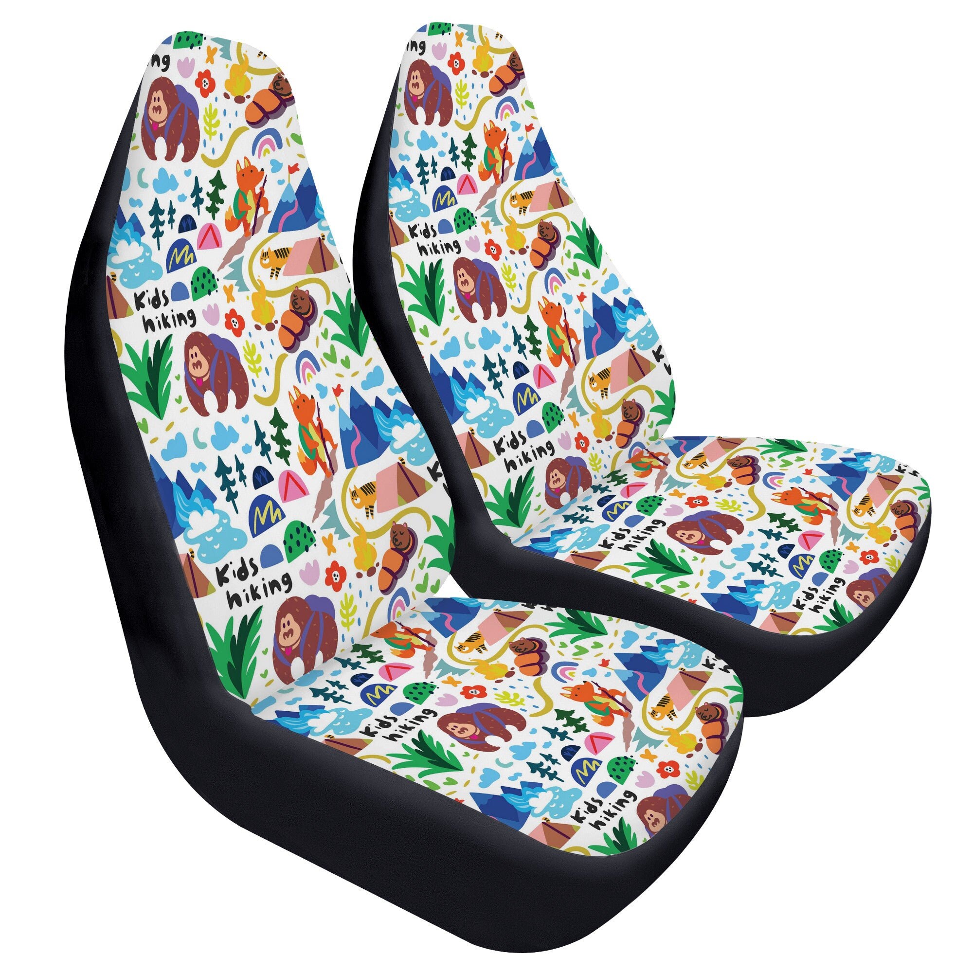 Cute Camping Theme Car Seat Cover For Vehicle | Kawaii Seat Covers