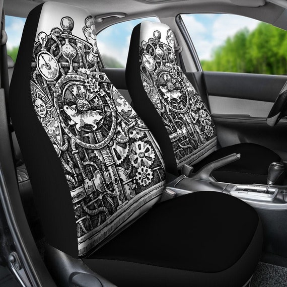 Steampunk Car Seat Covers for Vehicle Custom Seat Covers for Car for Women  Car Accessories for Men Boho Car Seat Covers -  Israel