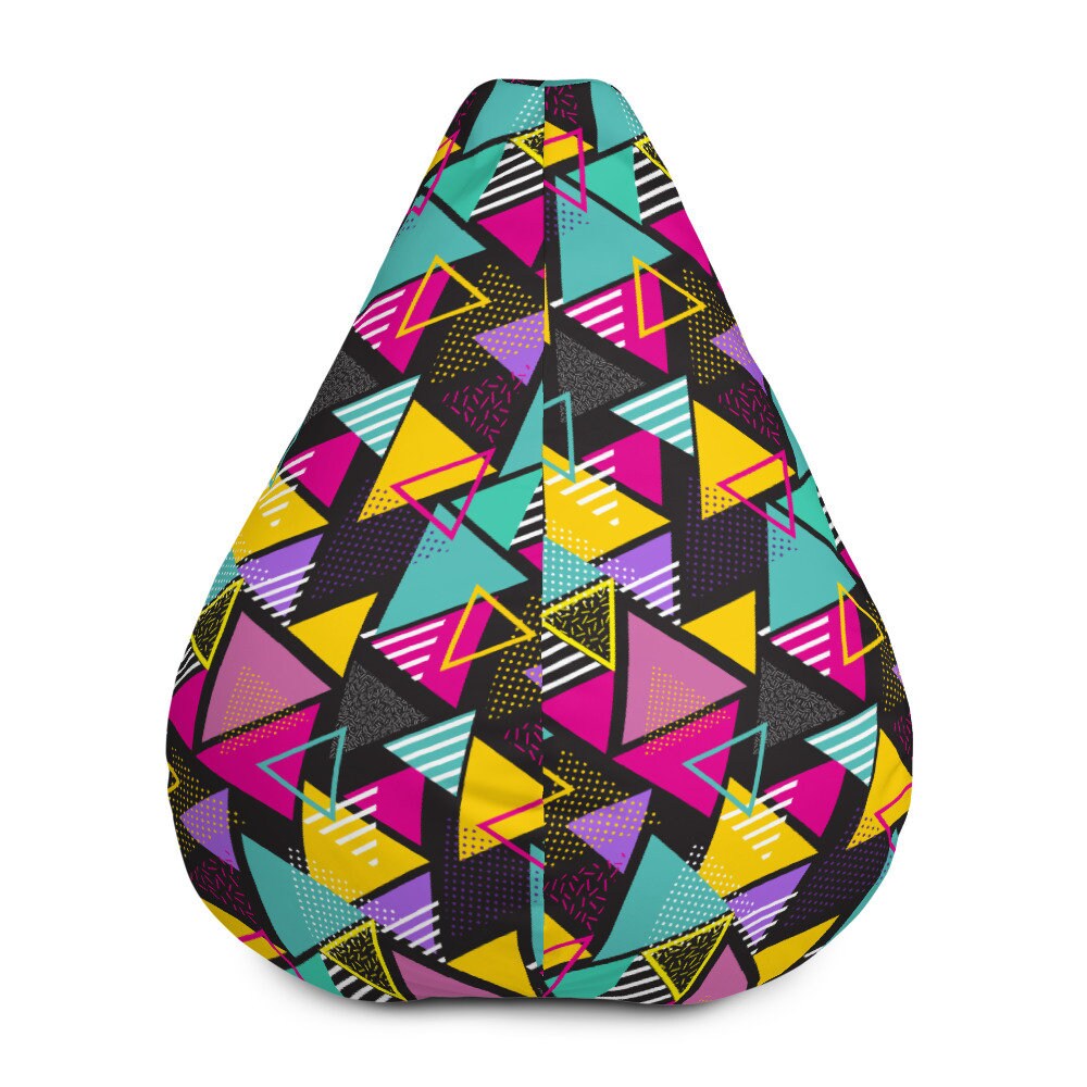 Abstract Retro Bean Bag Chair Cover Only Big Bean Bags Etsy
