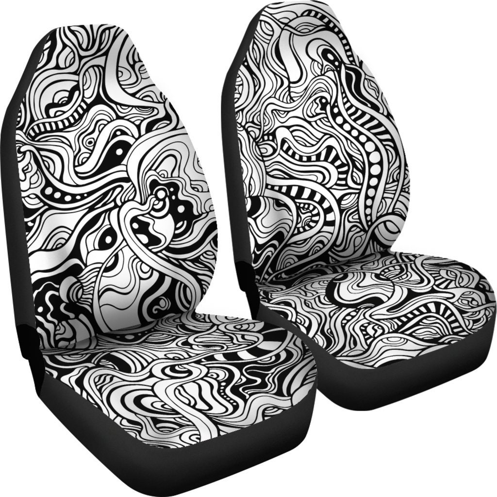 Trippy Doodles Car Seat Covers For Vehicle | Boho Car Seat Covers