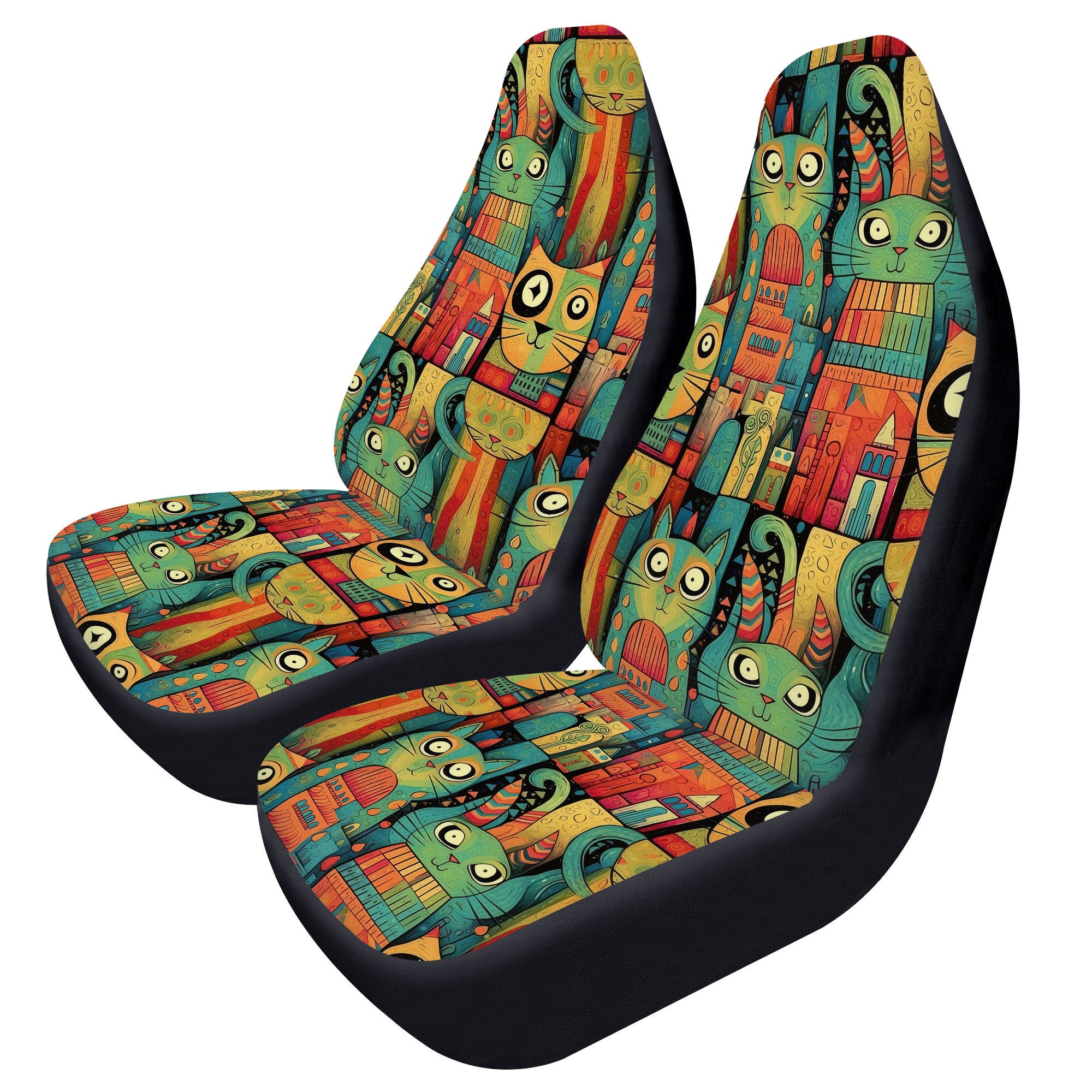 Cartoon Cat Car Seat Cover For Vehicle | Kitty Seat Covers For Car