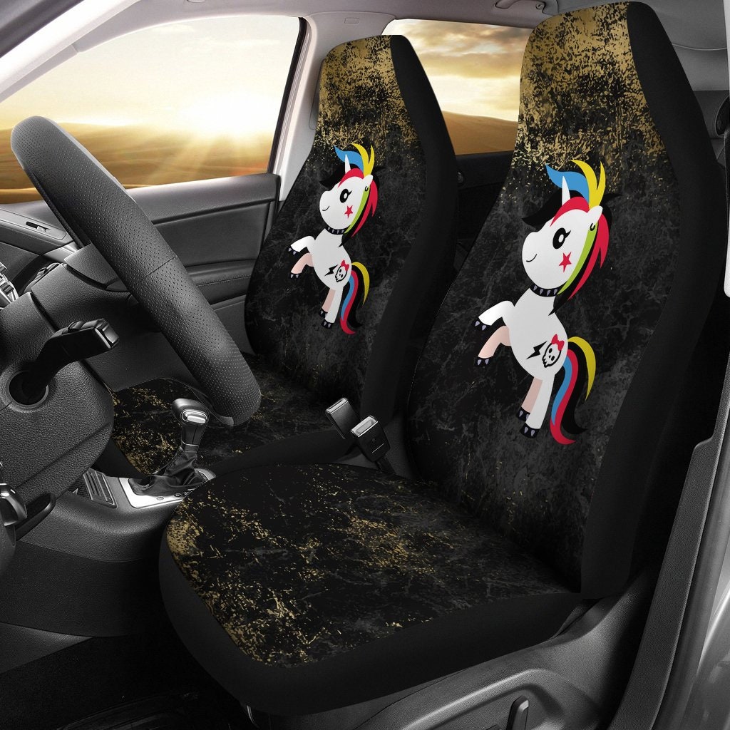 Punk Einhorn Auto Sitzbezug für Fahrzeug Kawaii Goth Sitzbezüge