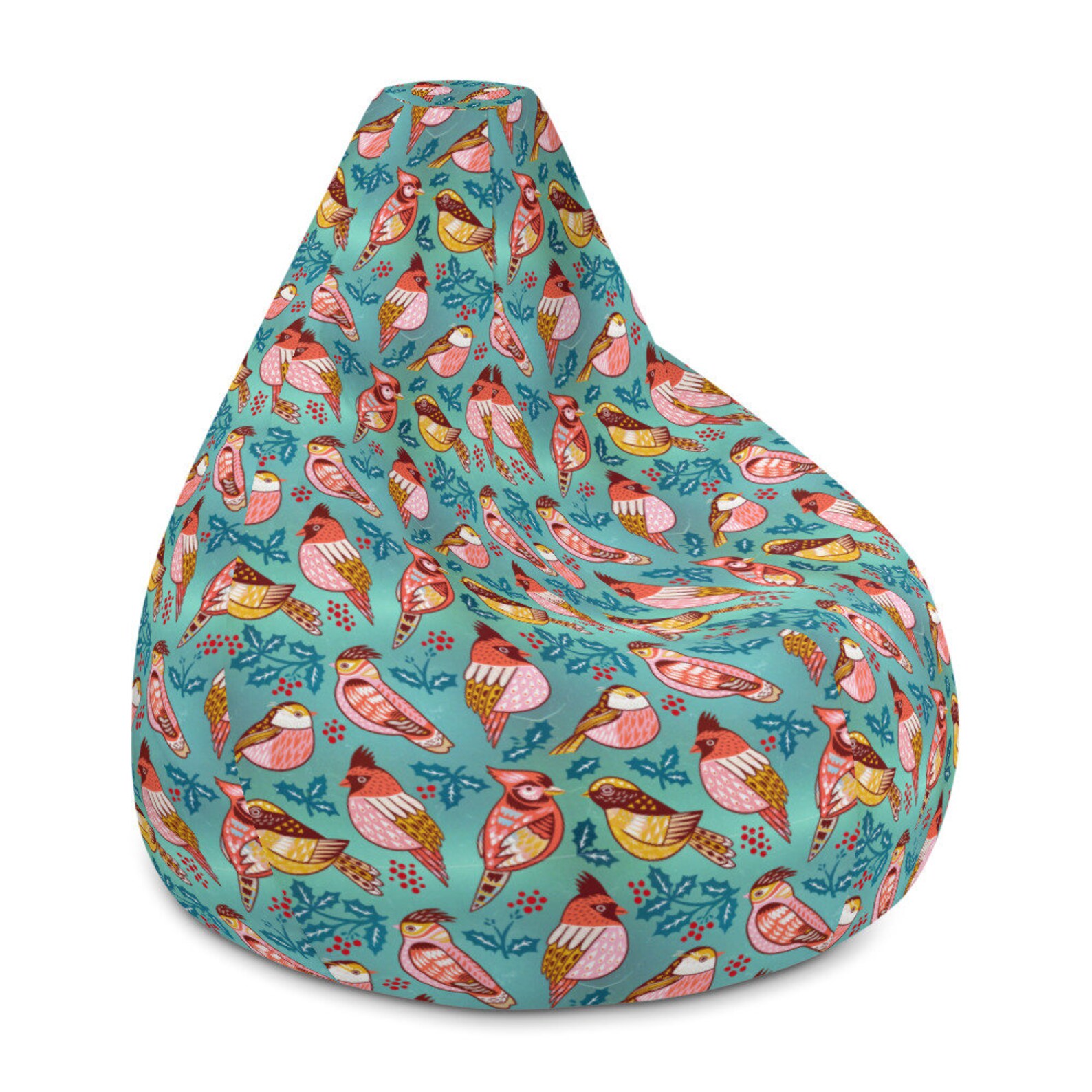 Birds Bean Bag Chair Cover Only Bird Bean Bags Pouf Etsy