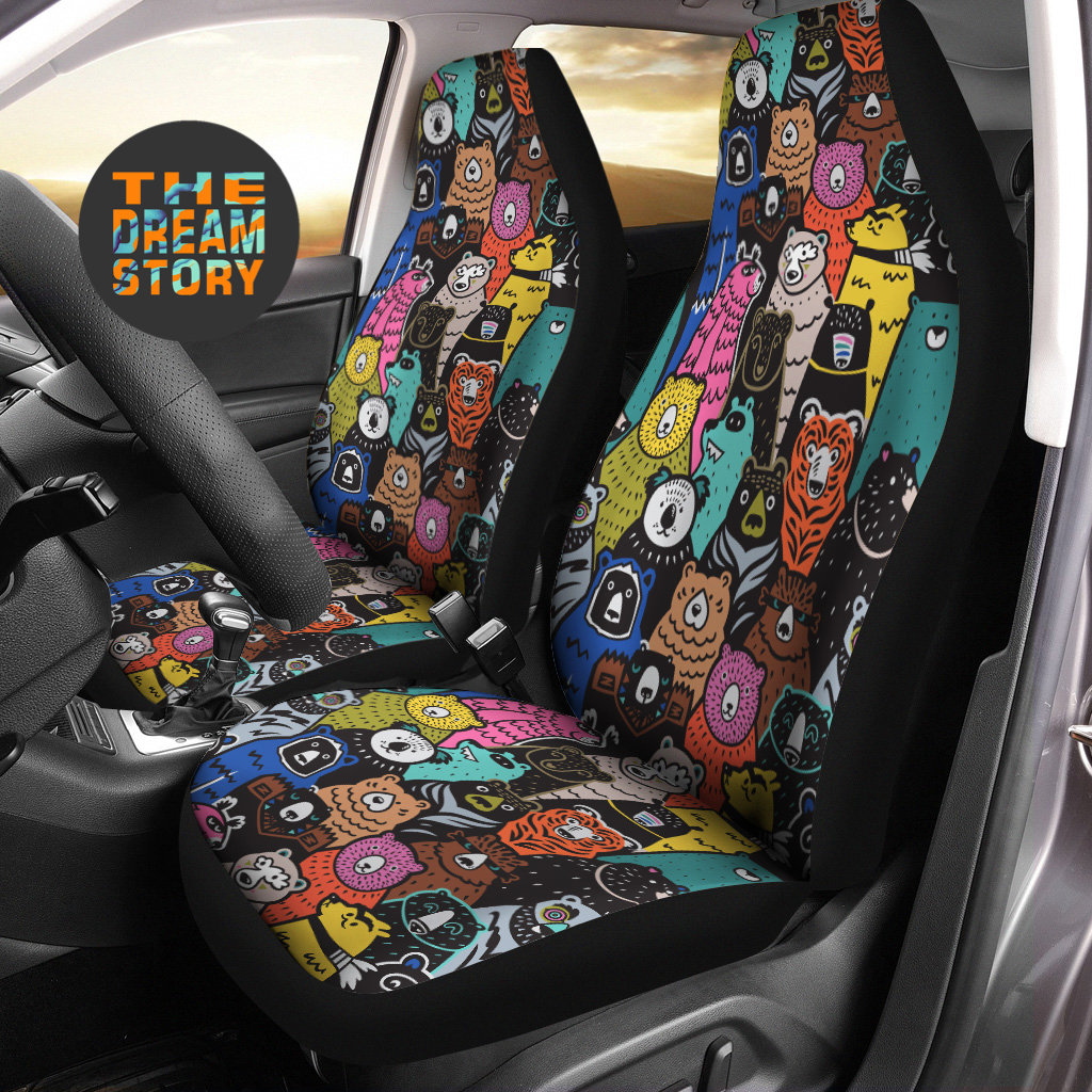 Cute Bears Car Seat Cover For Vehicle