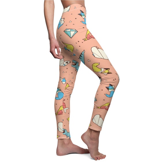 Stylish Leggings Cute Origami Animals 