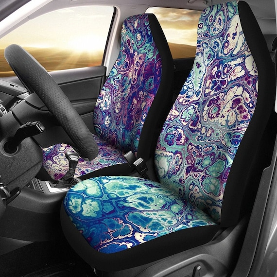 Marmor Auto Sitzbezüge für Fahrzeug Psychedelische Hippie Sitzbezüge für  Auto für Frauen AutoSitzhülle Mädchen Boho Auto Sitzbezüge - .de