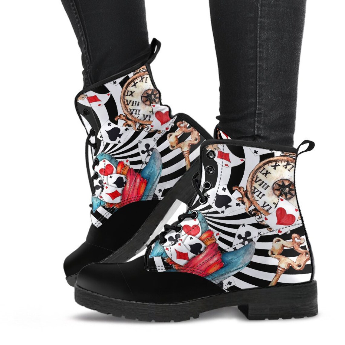 alice in wonderland combat boots