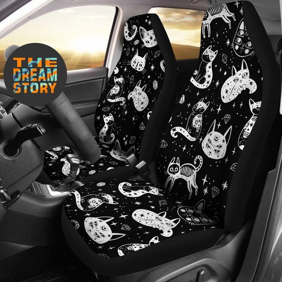 Sugar Skull Cats Car Seat Cover For Vehicle Custom Uk Sugar Skull Cats Car Seat Cover For, Skull Car Seat Covers Uk