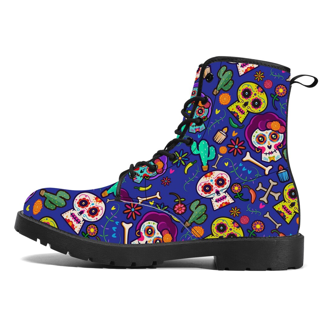 Sugar Skull Boots / Mexican Day of the 