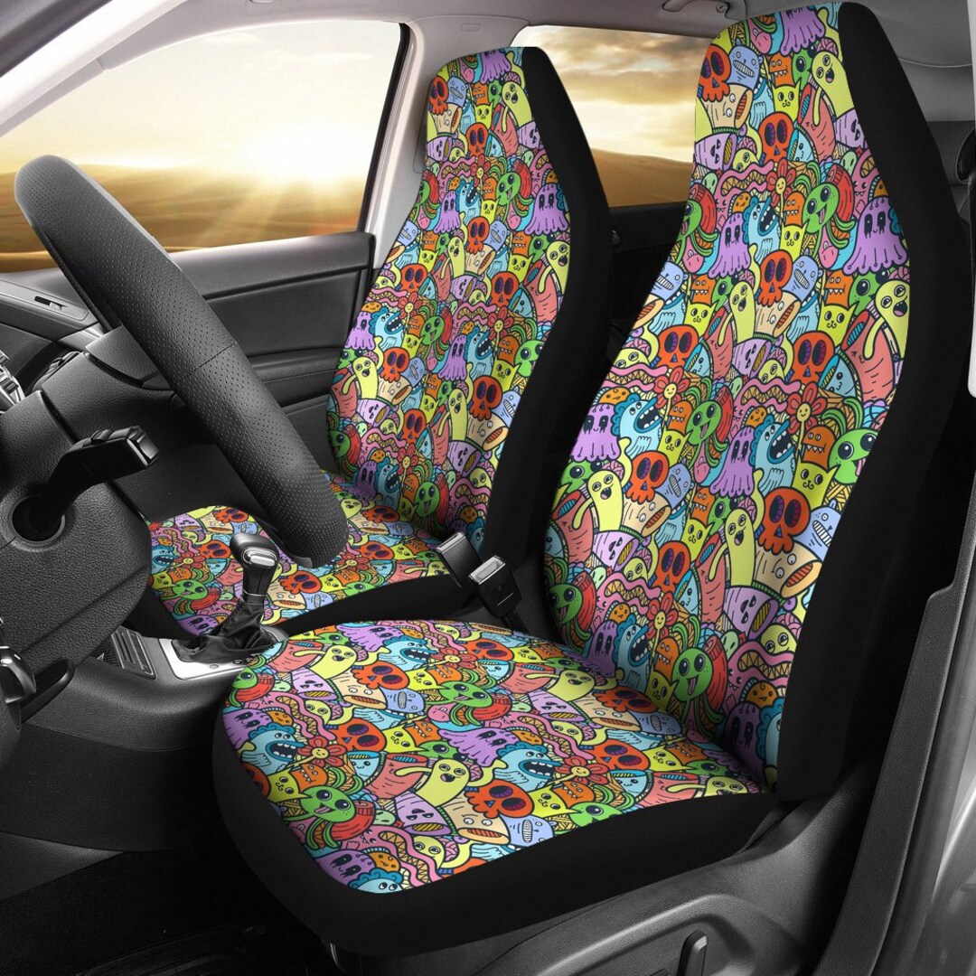 Trippy Doodles Car Seat Covers for Vehicle Funny Cute Seat Etsy UK