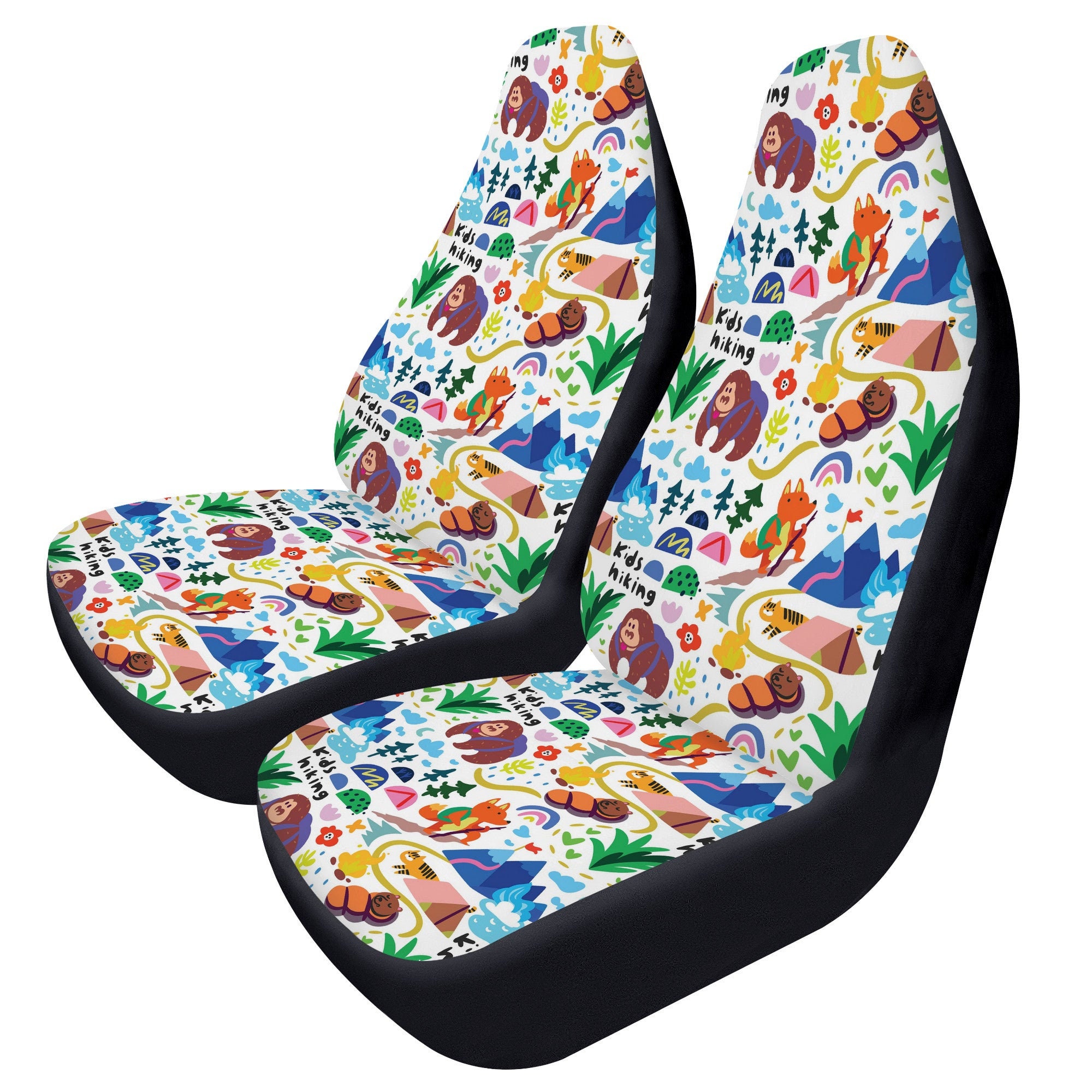 Cute Camping Theme Car Seat Cover For Vehicle | Kawaii Seat Covers