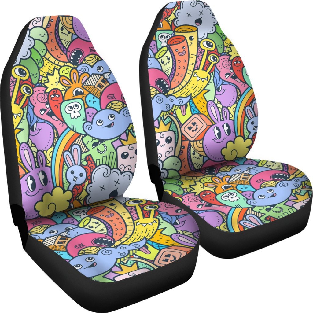 Trippy Doodles Car Seat Covers For Vehicle | Funky Seat Covers