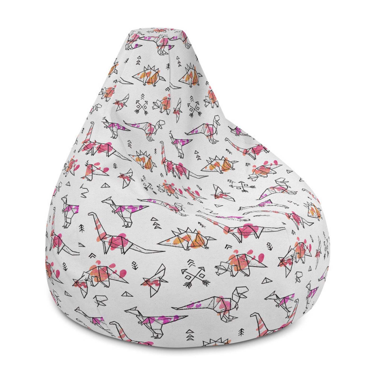 Dinosaur Bean Bag Chair Cover Only Dino Bean Bags Pouf Etsy