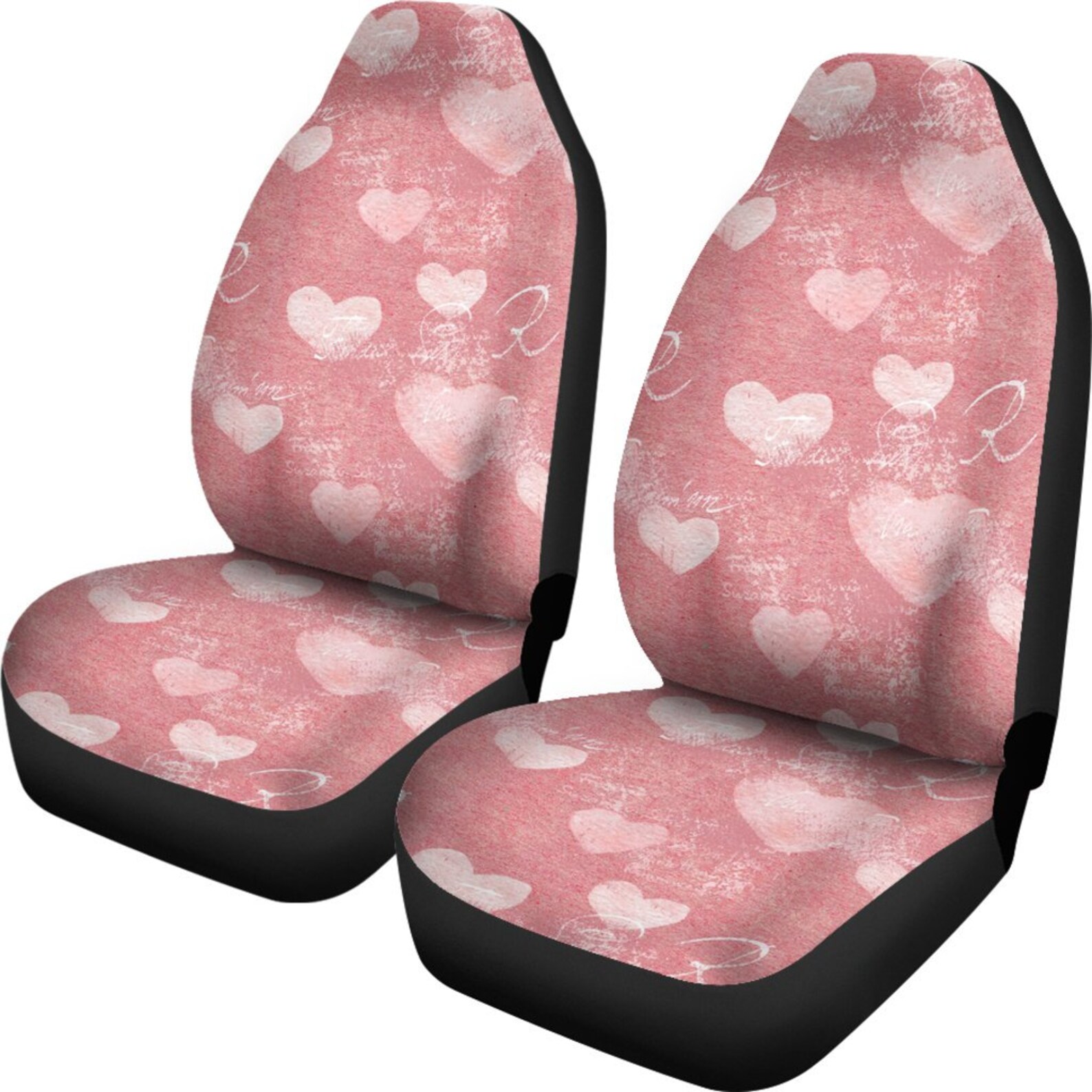 Hearts Pink Car Seat Covers Love Car Seat Cover for Vehicle Etsy