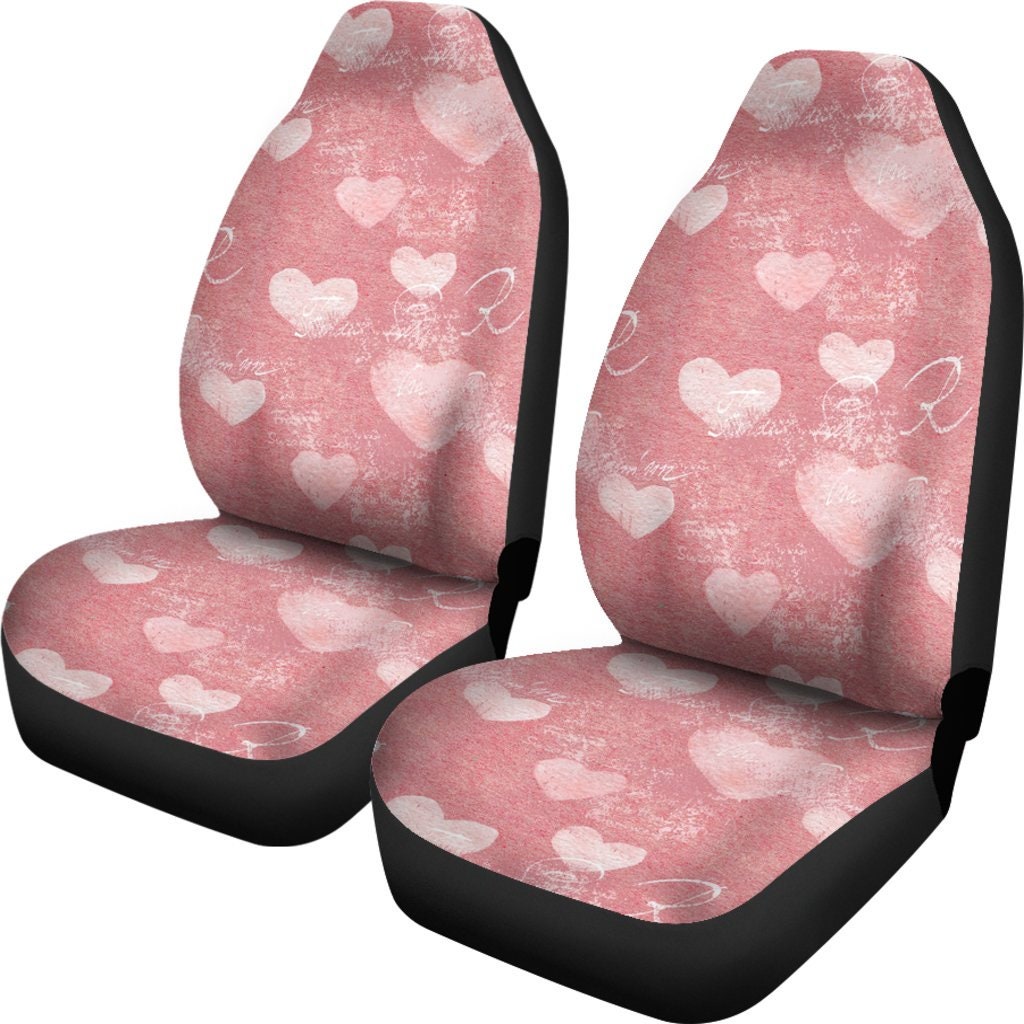 Pink Hearts Car Seat Cover