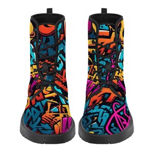 Abstract Graffiti Geometric Women's Boots