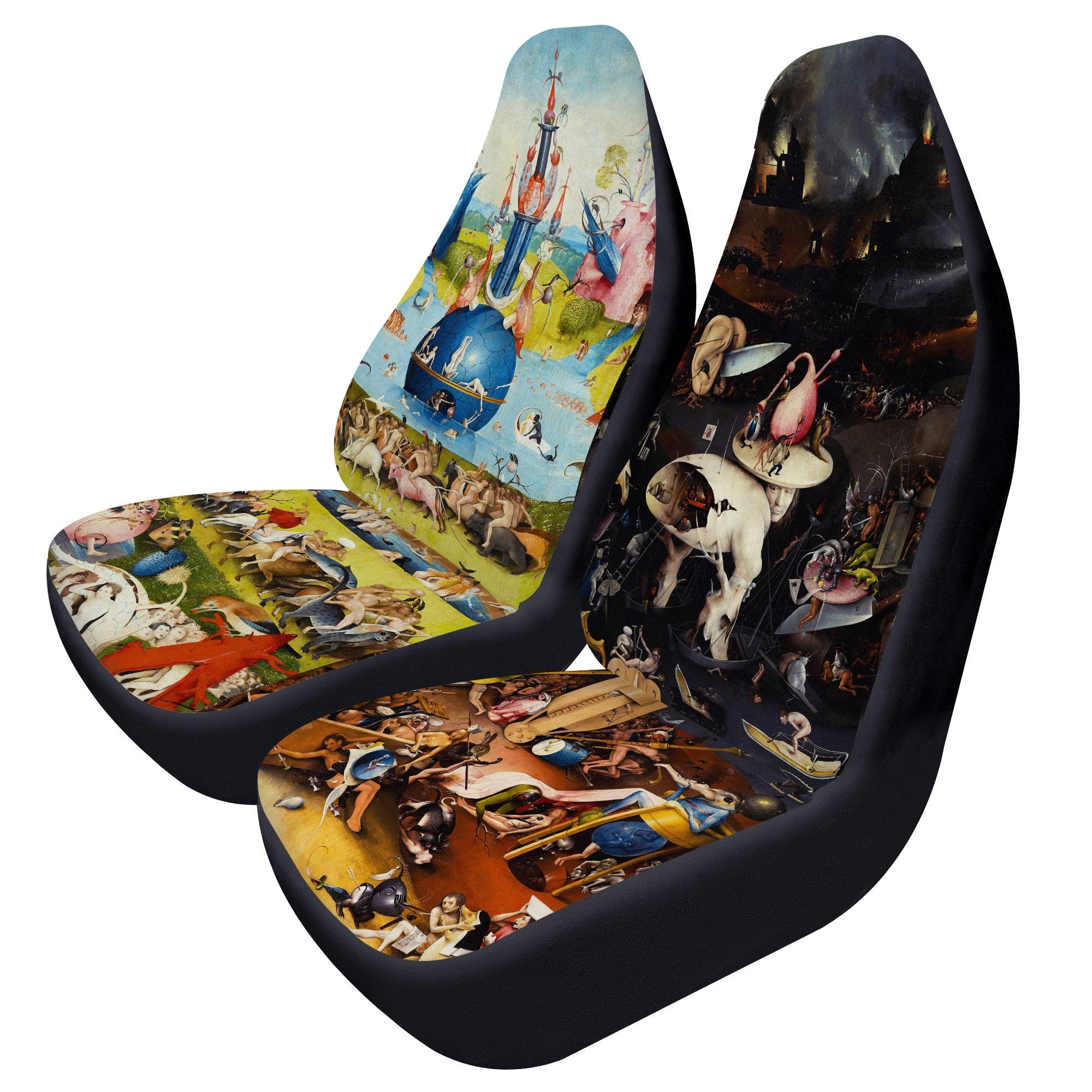 Hieronymus Bosch Heaven And Hell Car Seat Covers | Art Car Accessories