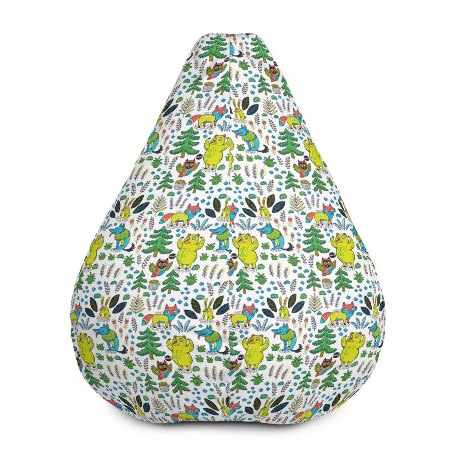 Forest Animals Bean Bag Chair Cover Only Taiga Bean Bags Etsy