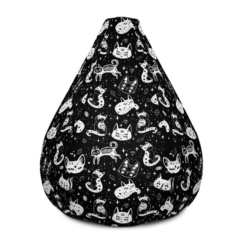 Sugar Skull Bean Bag Chair Cover Goth Furniture Sugar Etsy
