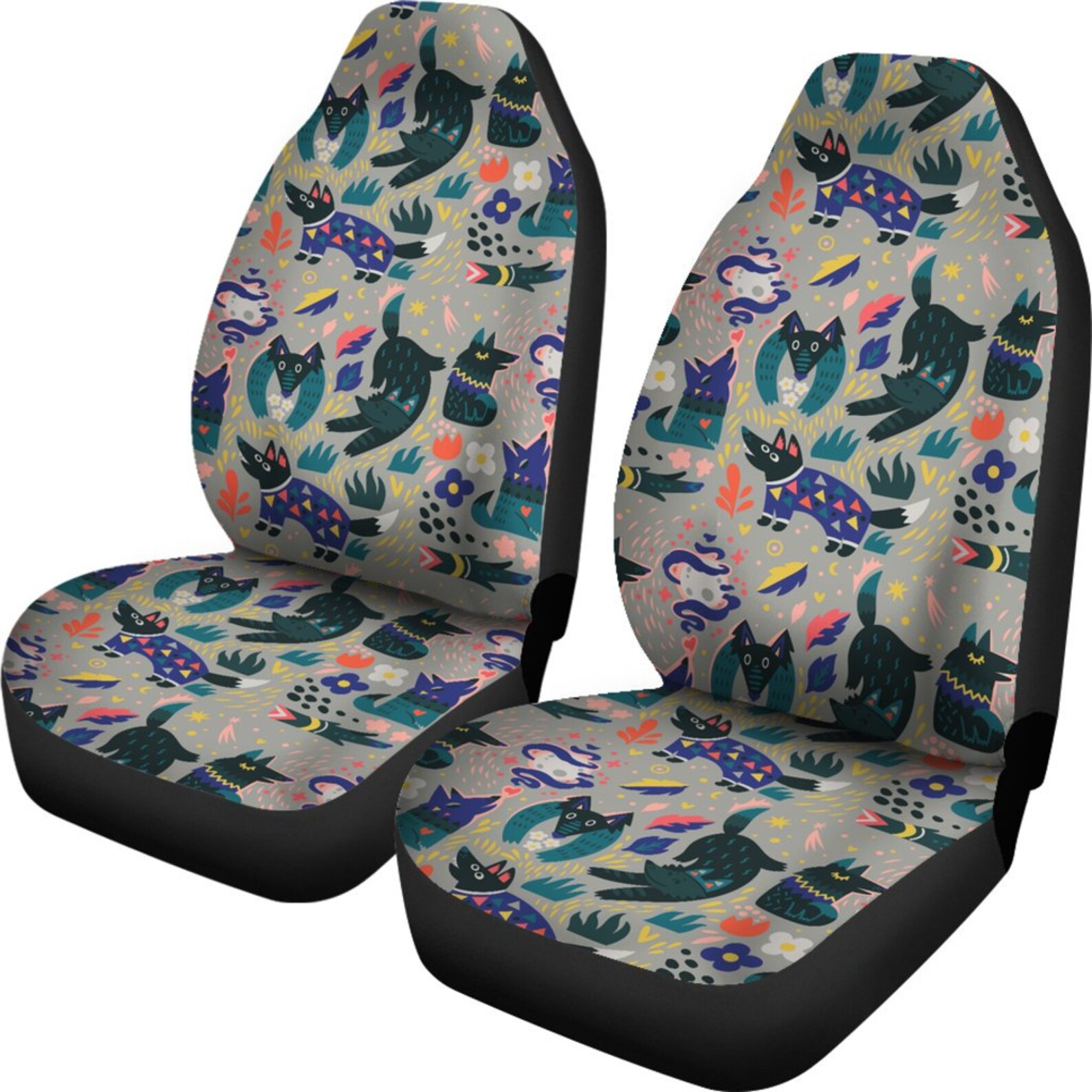 Boho Wolf Car Seat Covers for Vehicle Kawaii Seat Covers for Etsy