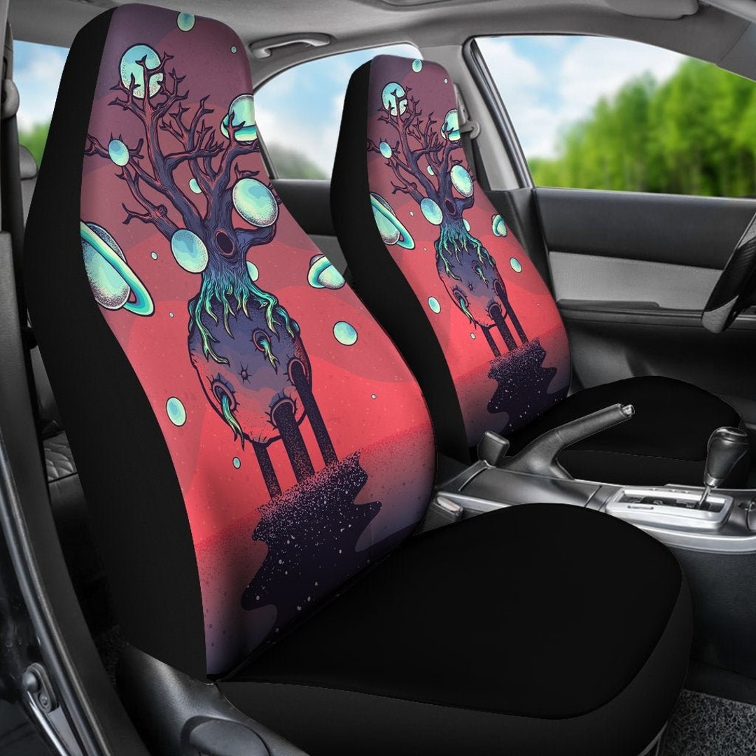 Trippy Space Car Seat Covers for Vehicle Psychedelic Custom Seat Covers for Car for Women Car