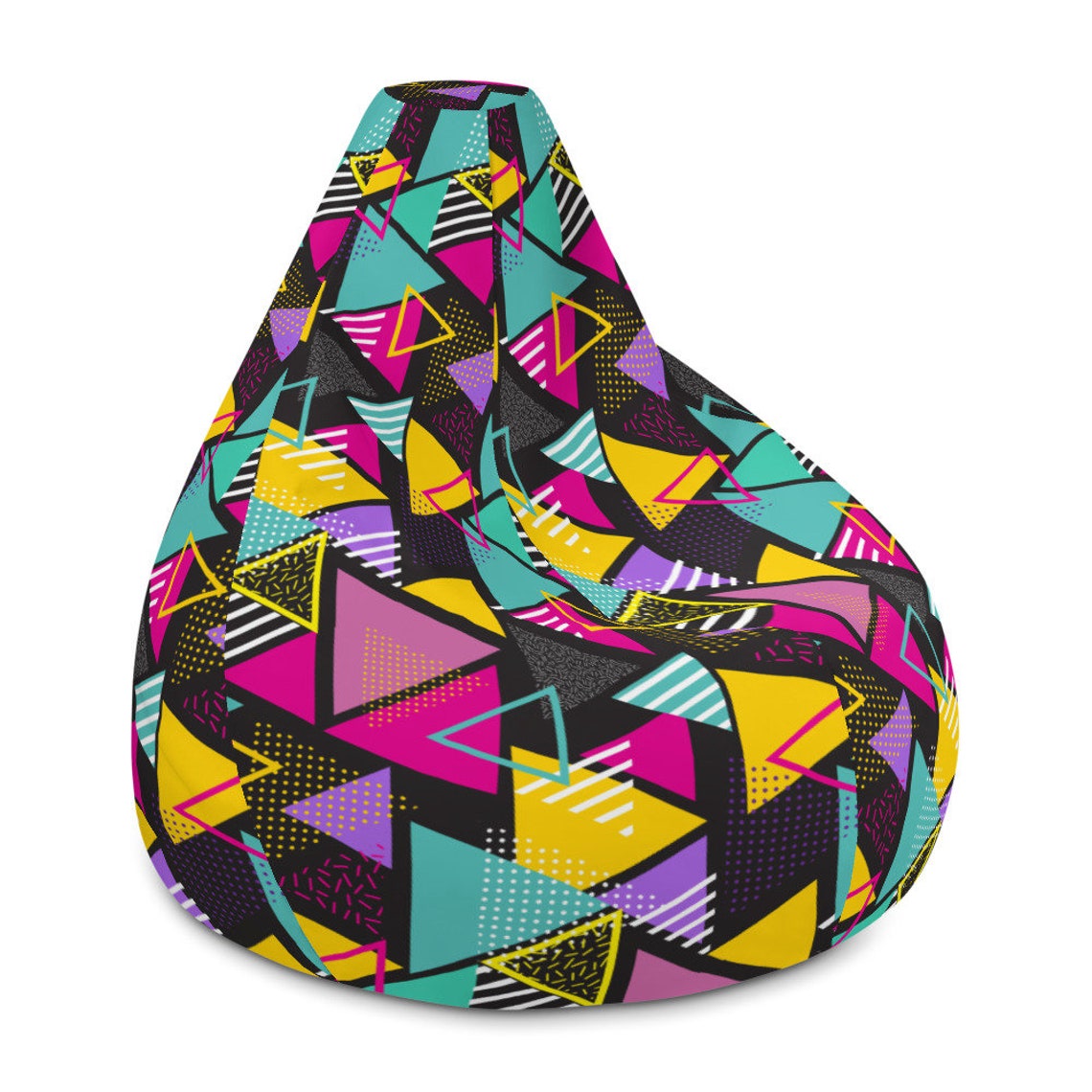 Abstract Retro Bean Bag Chair Cover Only Big Bean Bags Etsy