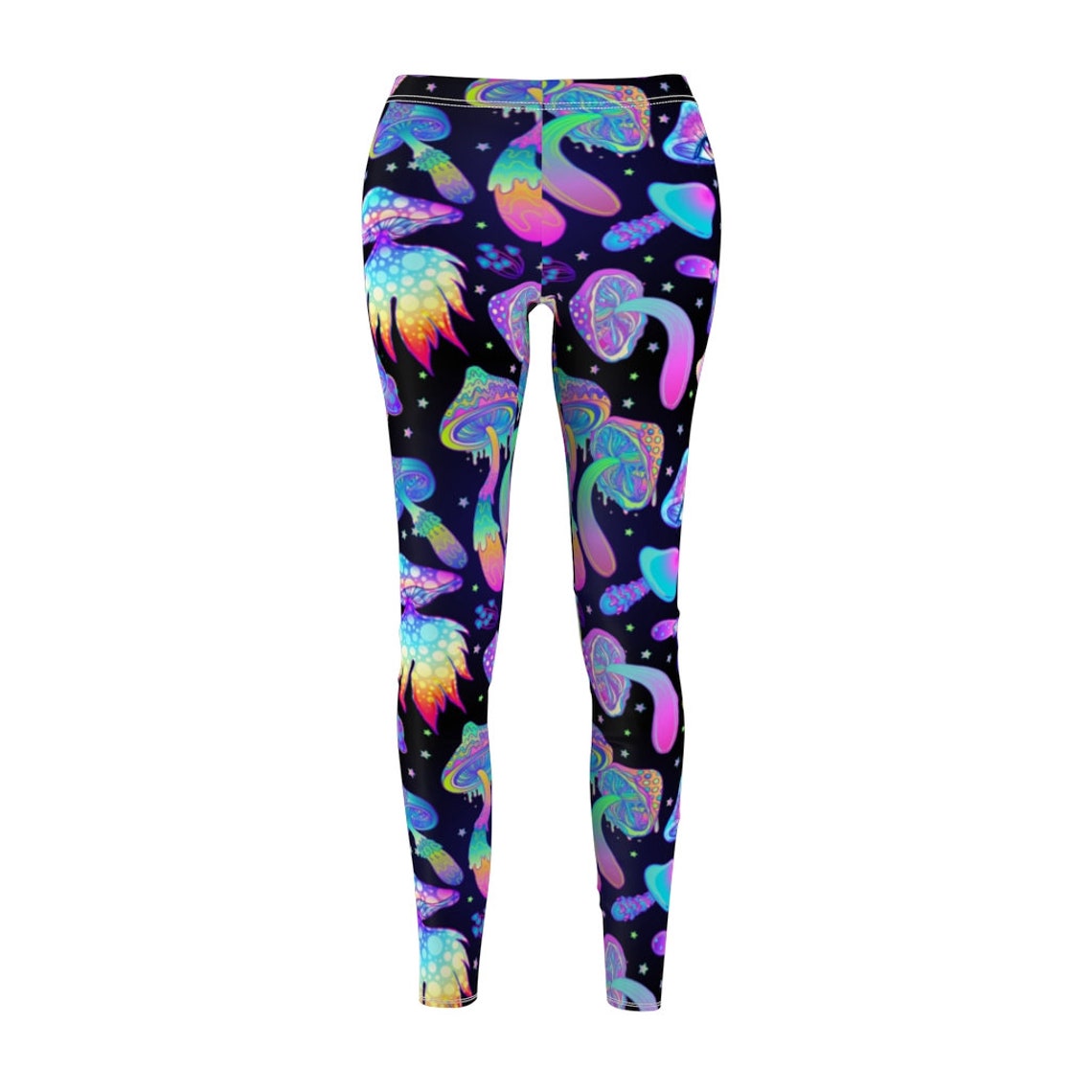 Psychedelic Mushroom Leggings Trippy Magic Mushroom Designer Etsy