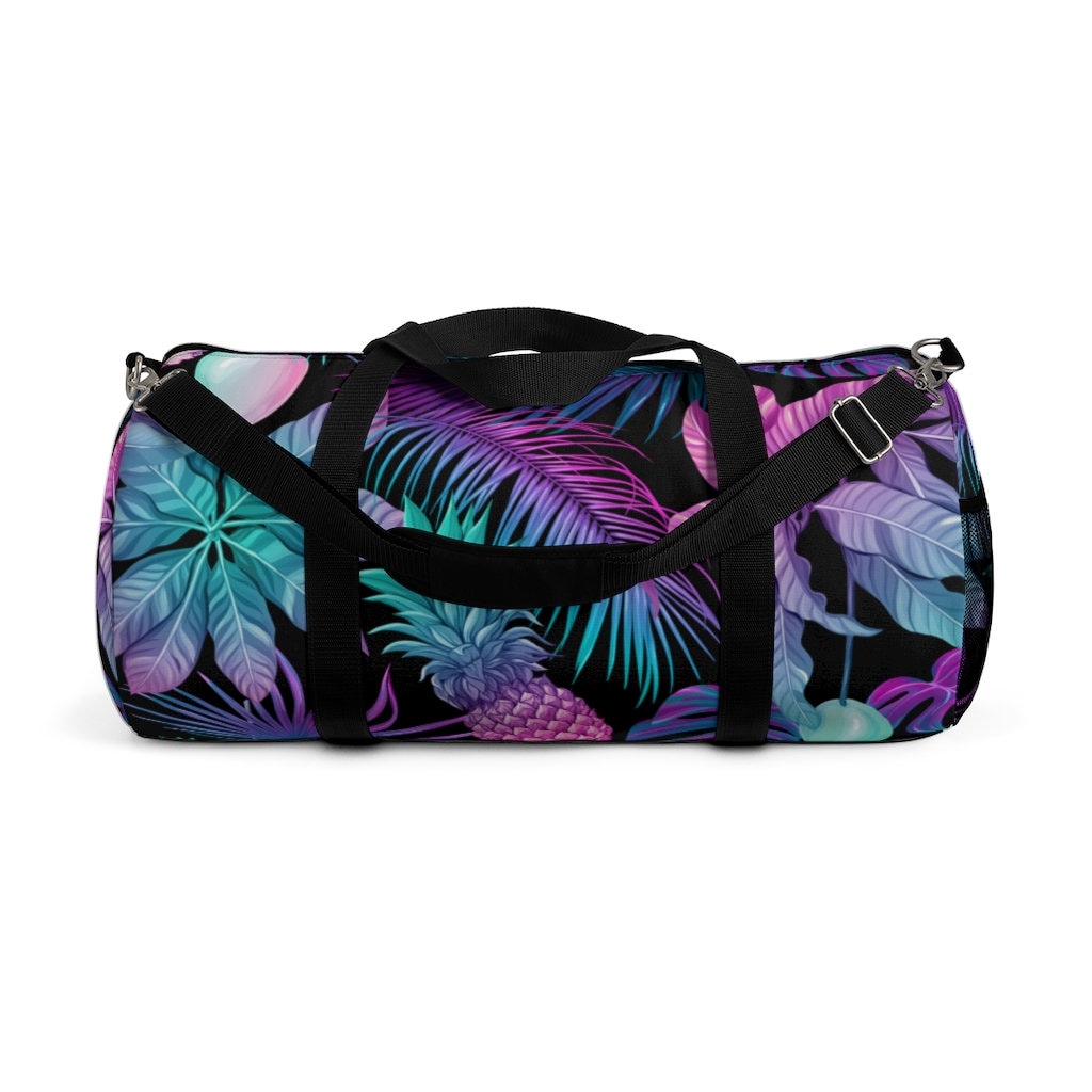Tropical Floral Duffle Bag Women Canvas Large Duffel Bag Etsy