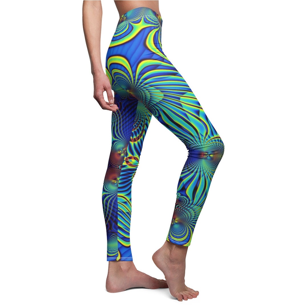 Psychedelic Leggings Trippy Designer Women's Cut & Sew Casual Leggings Yoga  Workout Printed Leggings -  Canada