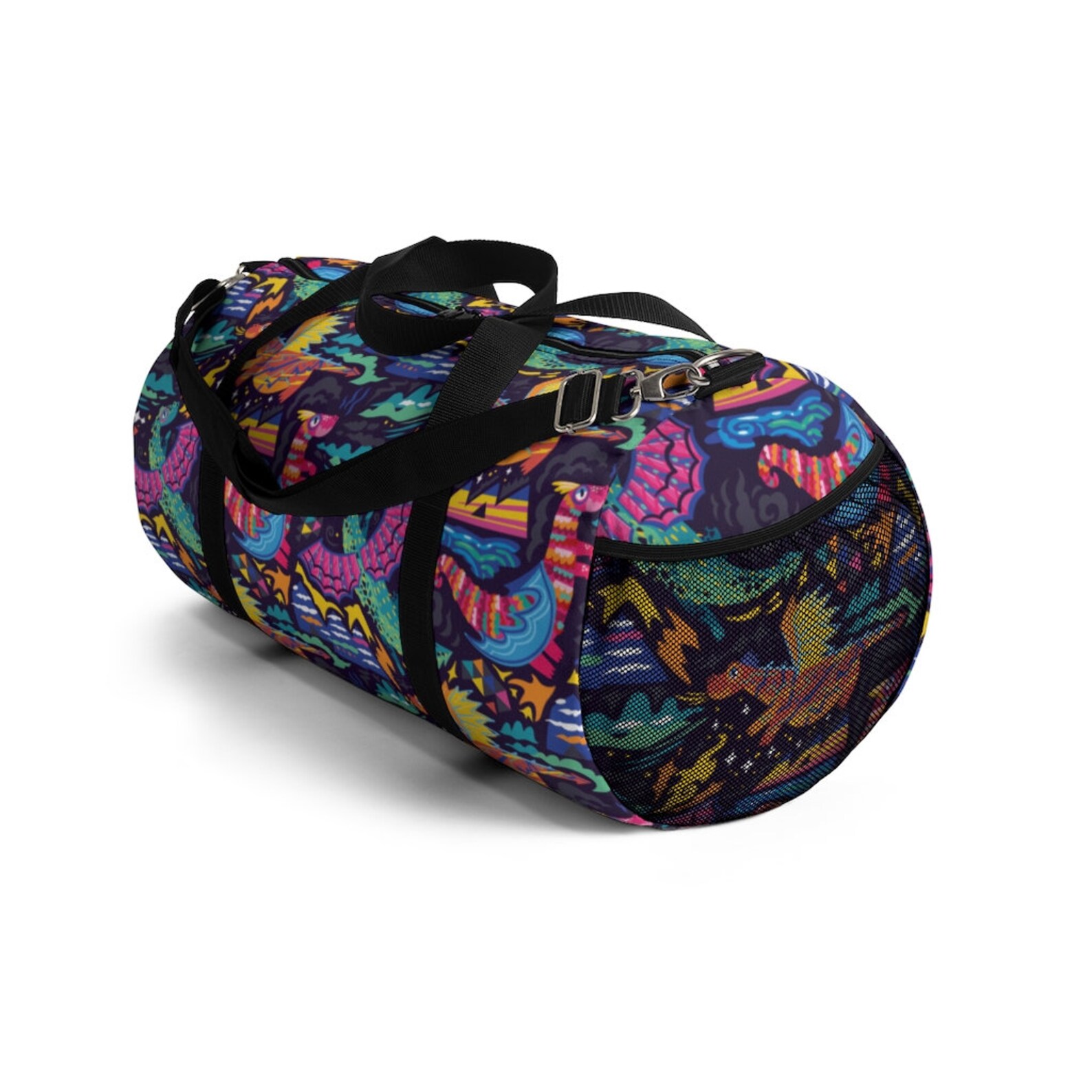 Dragon Duffle Bag Cute Canvas Large Duffel Bag Women Etsy
