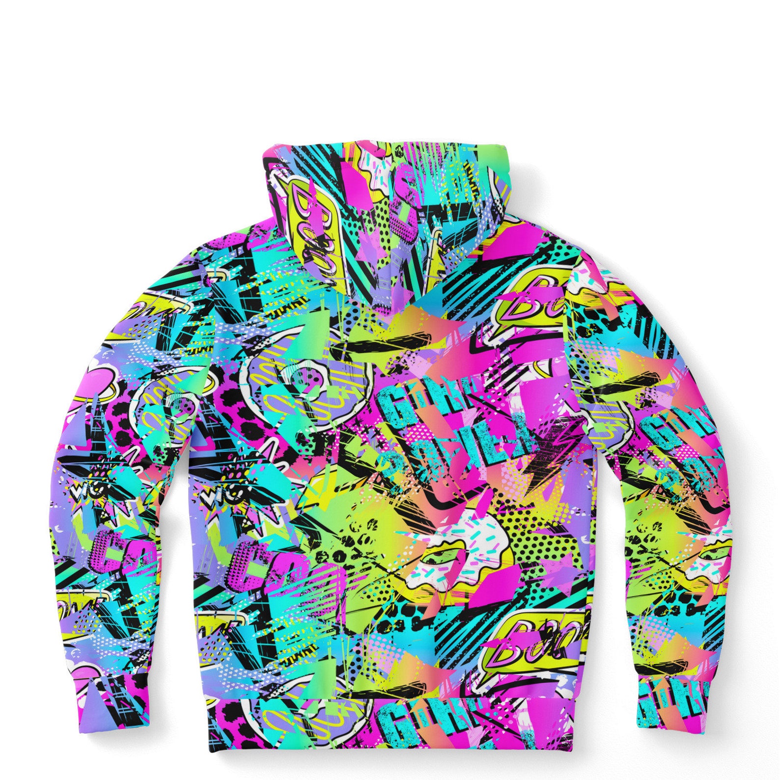 Psychedelic Pop Art Hoodie Trippy Pastel Hood Rave Hoody Etsy