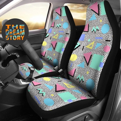 Abstract Retro Car Seat Cover for Vehicle Memphis Custom Etsy