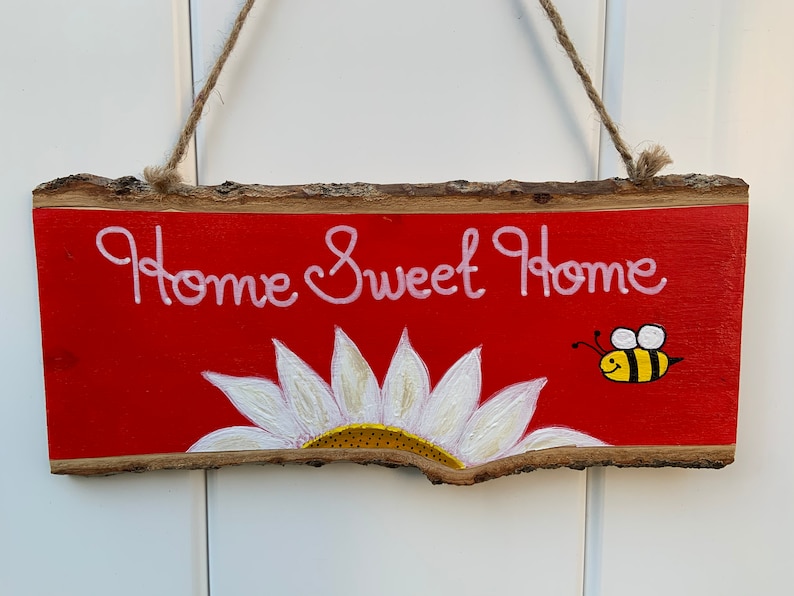 Home Sweet Home Hand Painted Wood Sign Home Gift