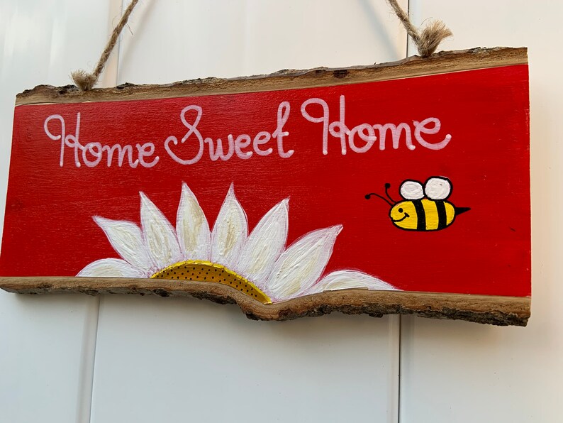 Home Sweet Home Hand Painted Wood Sign Home Gift