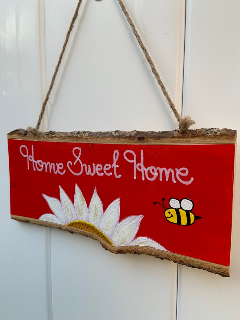 Home Sweet Home Hand Painted Wood Sign Home Gift