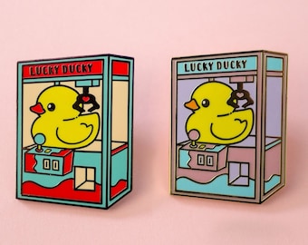 Lucky Ducky Enamel Pin - Kawaii - Retro