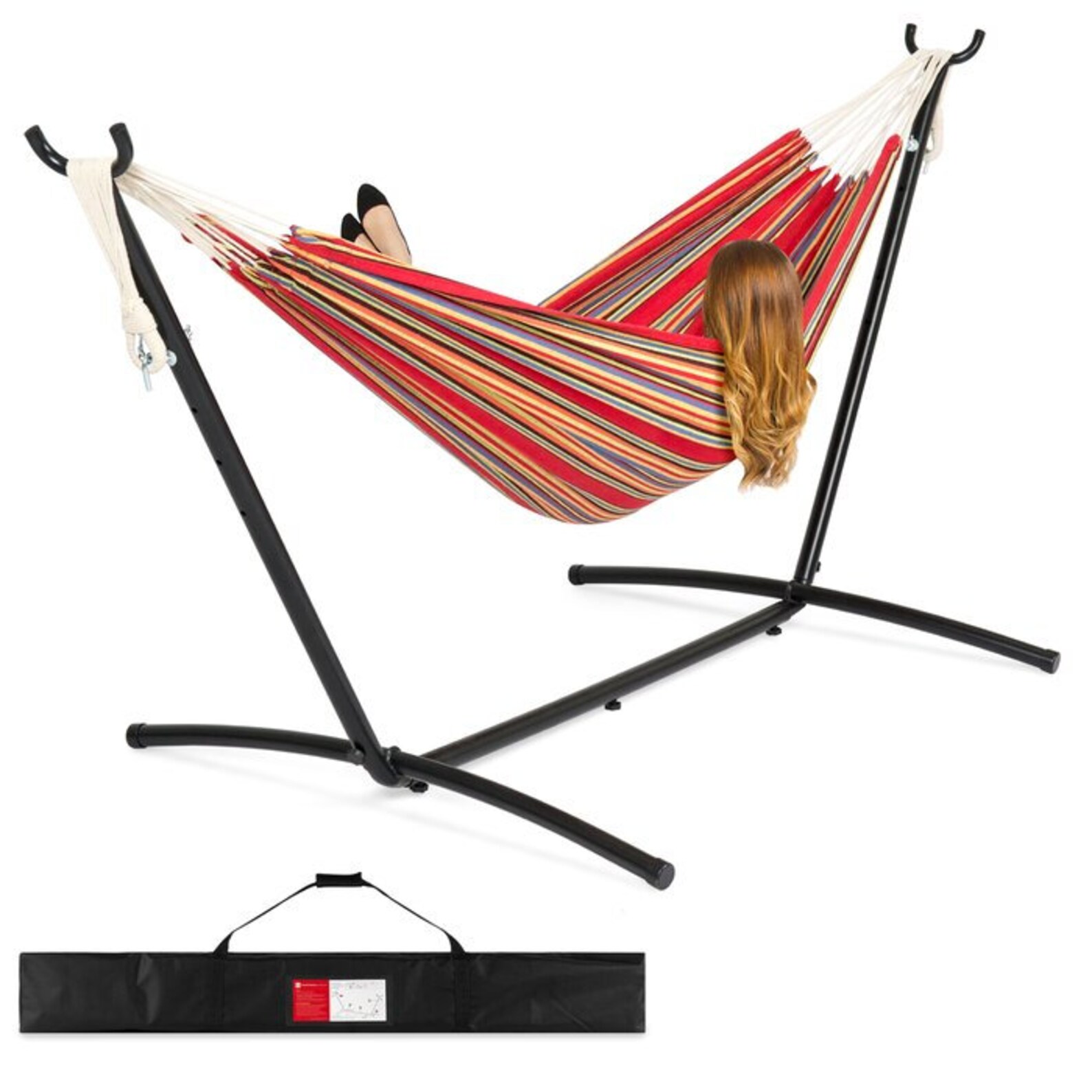 Cotton Double Camping Hammock with Stand Etsy