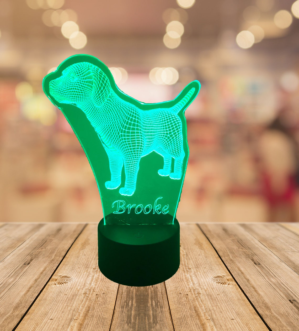 Custom Personalised Light Up Dog Puppy 3D Acrylic Night Light Etsy