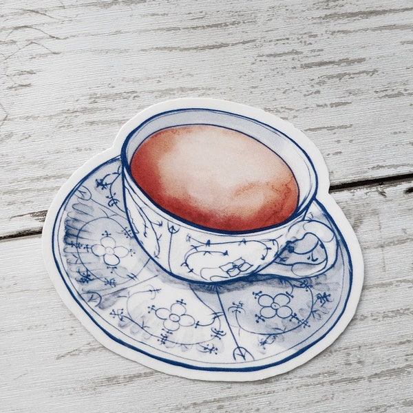 OSTFRIESEN TEE Sticker | Essen | Nordisch | Norddeutsch | Tea Time | Handgezeichnet | Heimatliebe | Heimweh nach Hamburg | Tea Lover