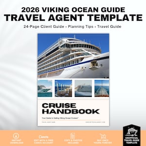 Unofficial Viking Ocean Handbook Template, Cruise Travel Agent Template