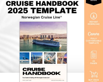 NCL Cruise Handbook Template, Travel Agent Template, NCL Template