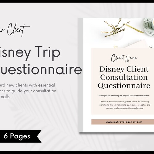 Cruise Client Questionnaire Travel Agent Template Etsy