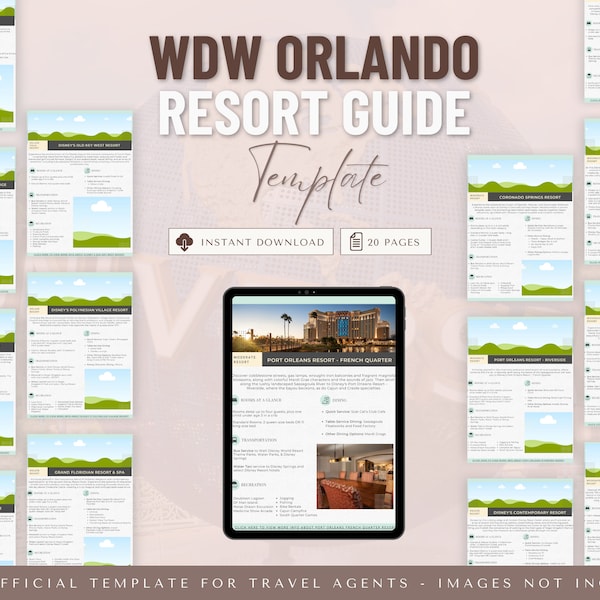 WDW Resort Guide, Travel Agent Template